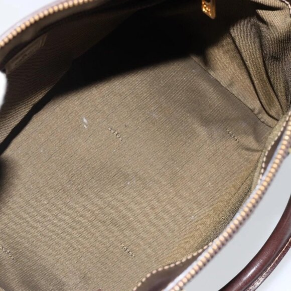 FENDI Zucca Canvas Hand Bag Black Brown Auth 144377 - Picture 12 of 16